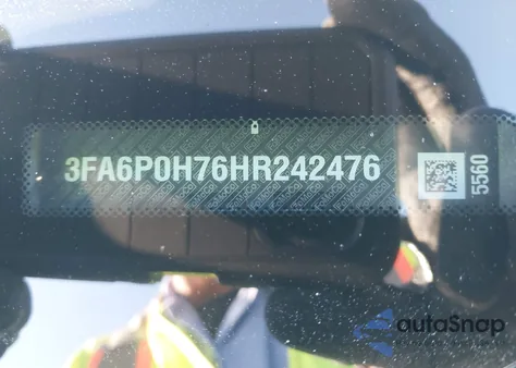 2017 Ford Fusion Se z USA, uszkodzony, nr VIN 3FA6P0H76HR242476